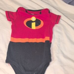 Disney Incredibles Baby Red and Black Onesie